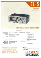 Sony EL-5 - Service Manual 